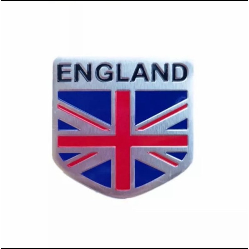 Stiker Emblem Mobil Bendera INGGRIS ENGLAND Bahan Aluminium