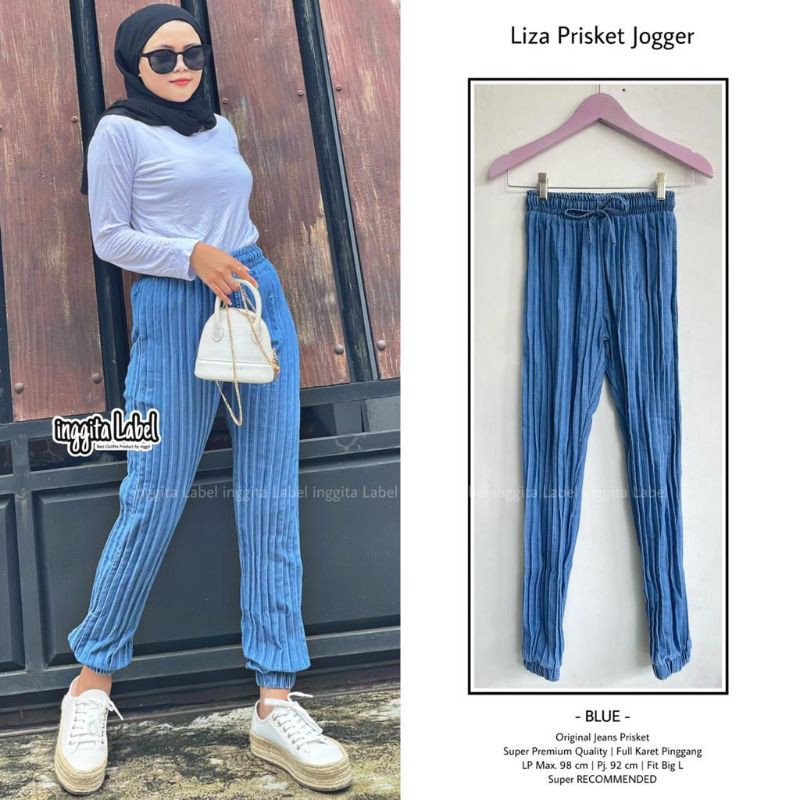 liza prisket jogger pants celana jeans by inggita label