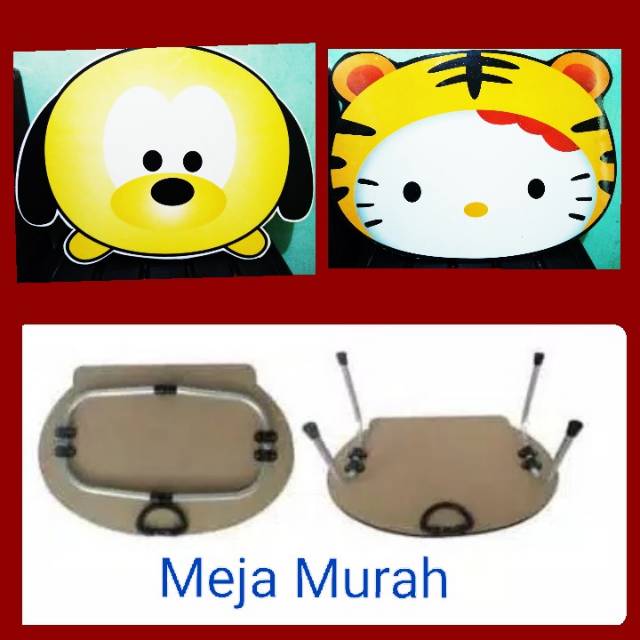 Meja belajar anak lipat kaki alumunium berSNI praktis dan awet