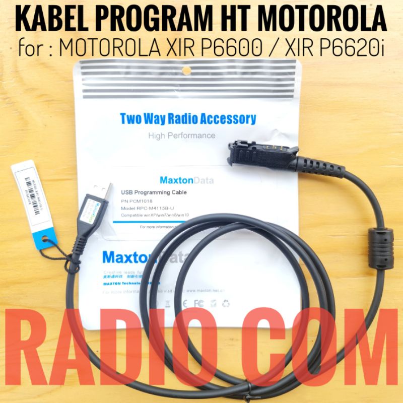 KABEL PROGRAM HT MOTOROLA XIR P6620i XIR P6600 KABEL DATA HT XIR P6620i P6600 ORI MAXTON