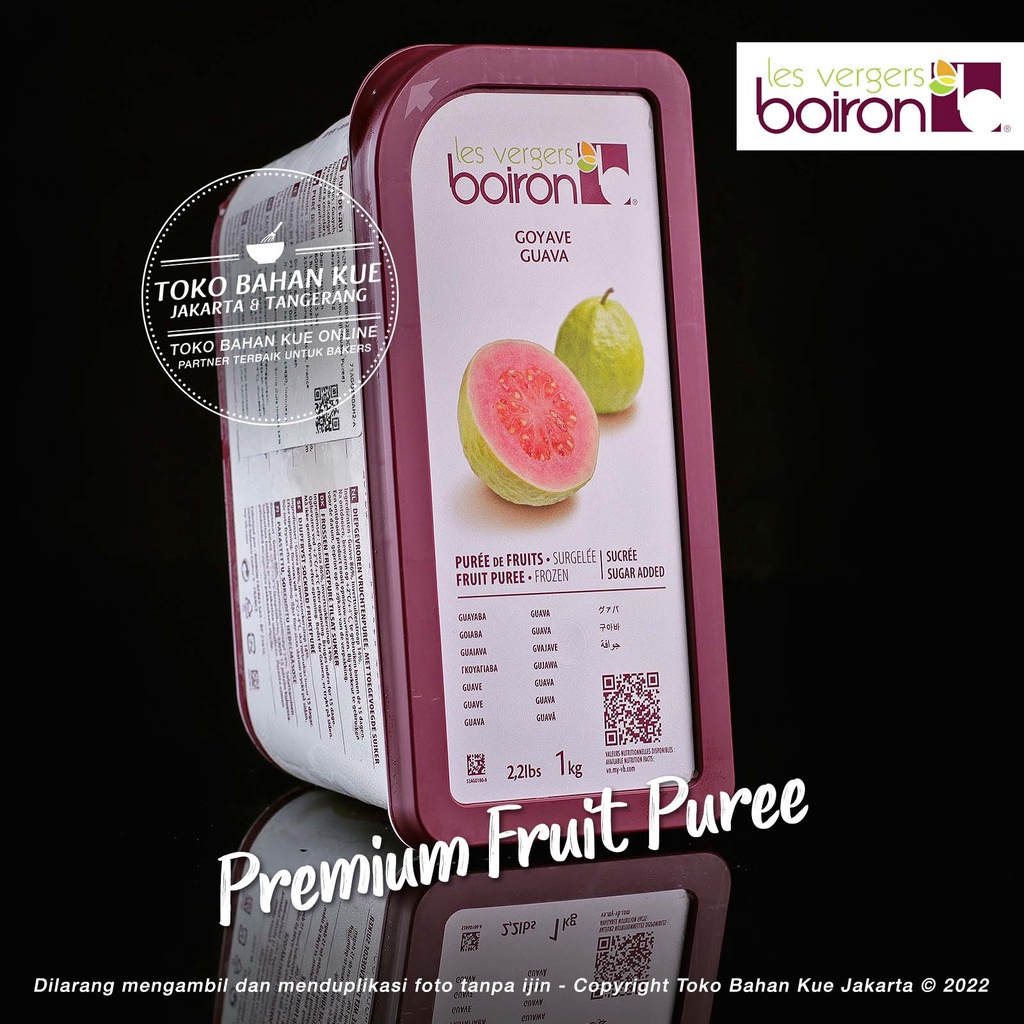 

Boiron Fruit PUREE Goyave Pink GUAVA 1kg Buah Jambu Merah Frozen Beku