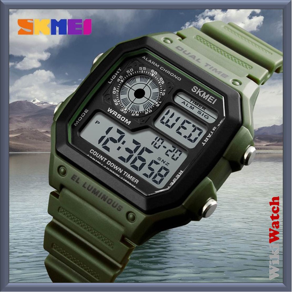 SKMEI - Jam Tangan Pria SKMEI 1299 - 30m Waterproof - ArmyGreen