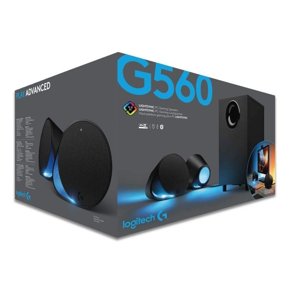 Logitech G560 Gaming Speaker RGB LightSync Bluetooth Jack USB