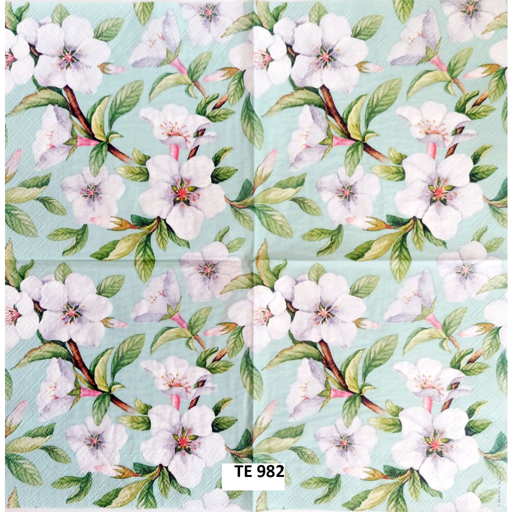 Tisu  Napkin Kerajinan  Decoupage Eropah 33X33 CM TE 982 TTS