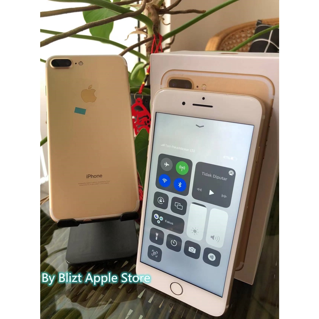 iPhone 7Plus 256GB Fullset  All Sim Silent Original Second Mulus100% Like New 3utools All Green (Garansi 1 Tahun)