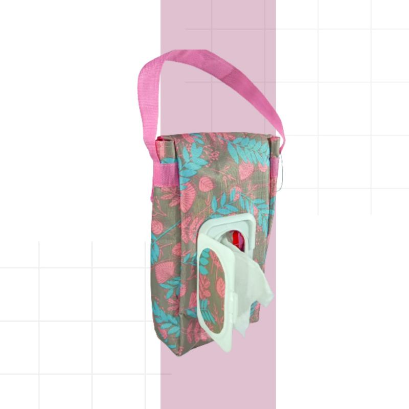 Tempat Tisu 2in1 Tisu Basah/Wet Tissue & Tisu Kering Kanvas Motif Lucu