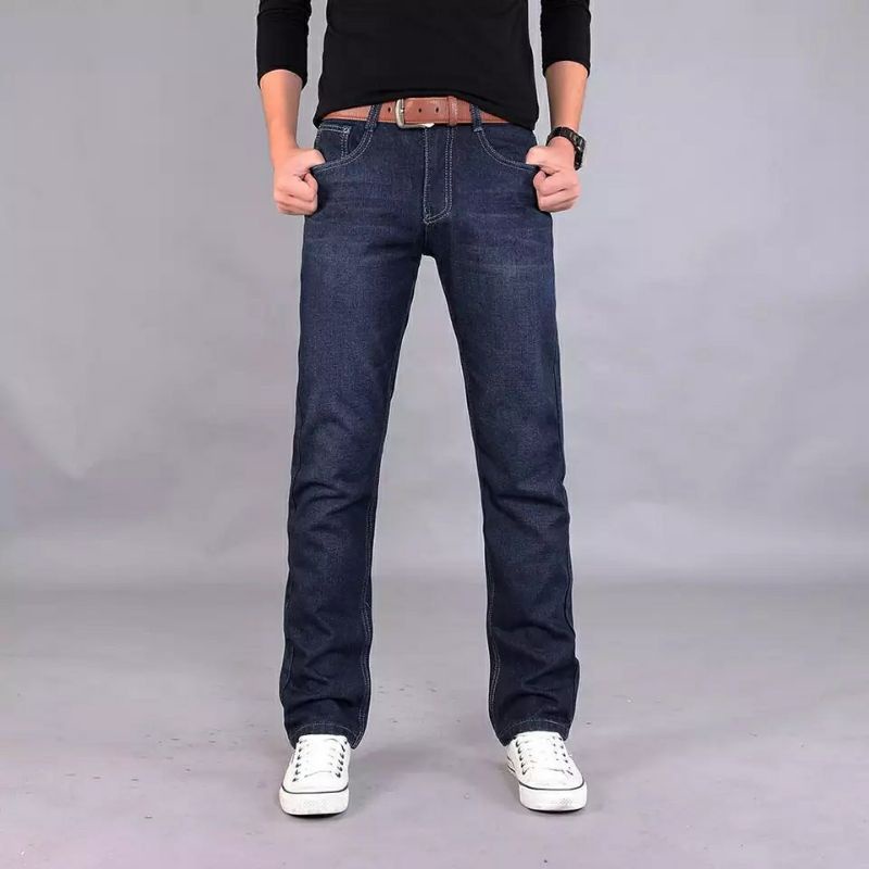 CELANA JEANS PRIA STANDAR DONGKER GARMENT CELANA PANJANG LAKI LAKI REGULER FIT BIRU DONGKER GARMENT CELANA JINS PRIA DONGKER