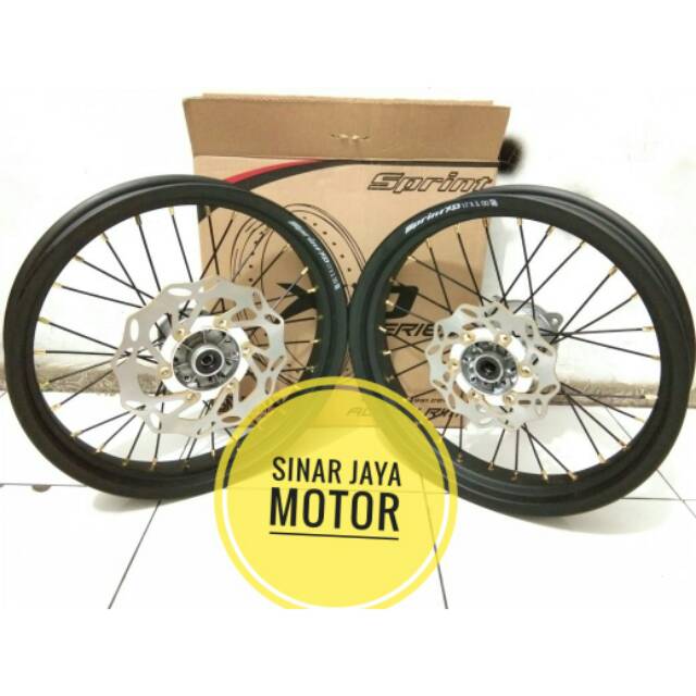 Velg velk pelek pelak klx 150 klx bf 150 dtracker 150  supermoto 250 300 ring 17 paketan plus cakram