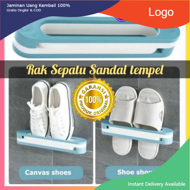 Momo_shop88 RAK SANDAL LIPAT SERBAGUNA DINDING