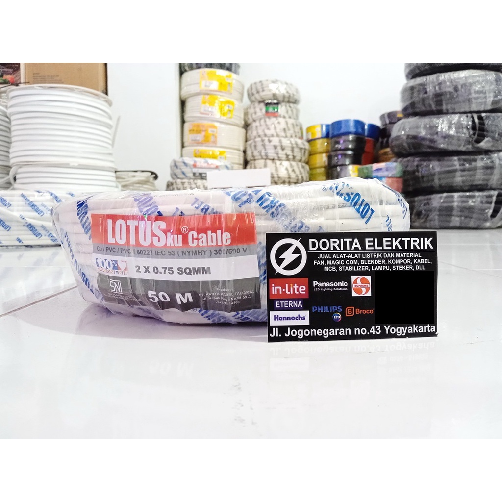 Kabel LOTUS NYMHY 2x0,75 Meteran