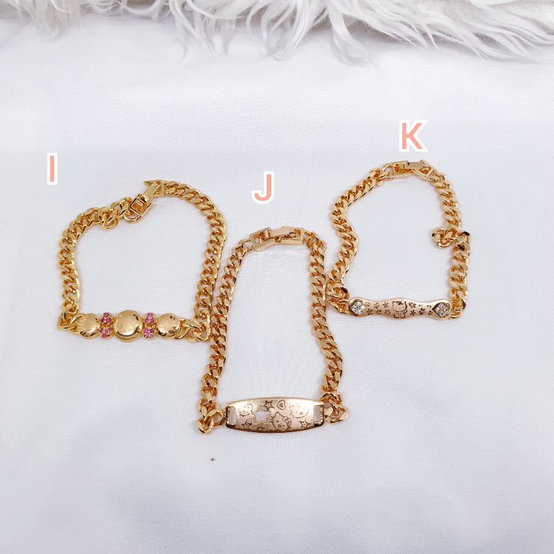 Gelang rantai anak GRA-05 xuping mata zircon uk 14cm korea