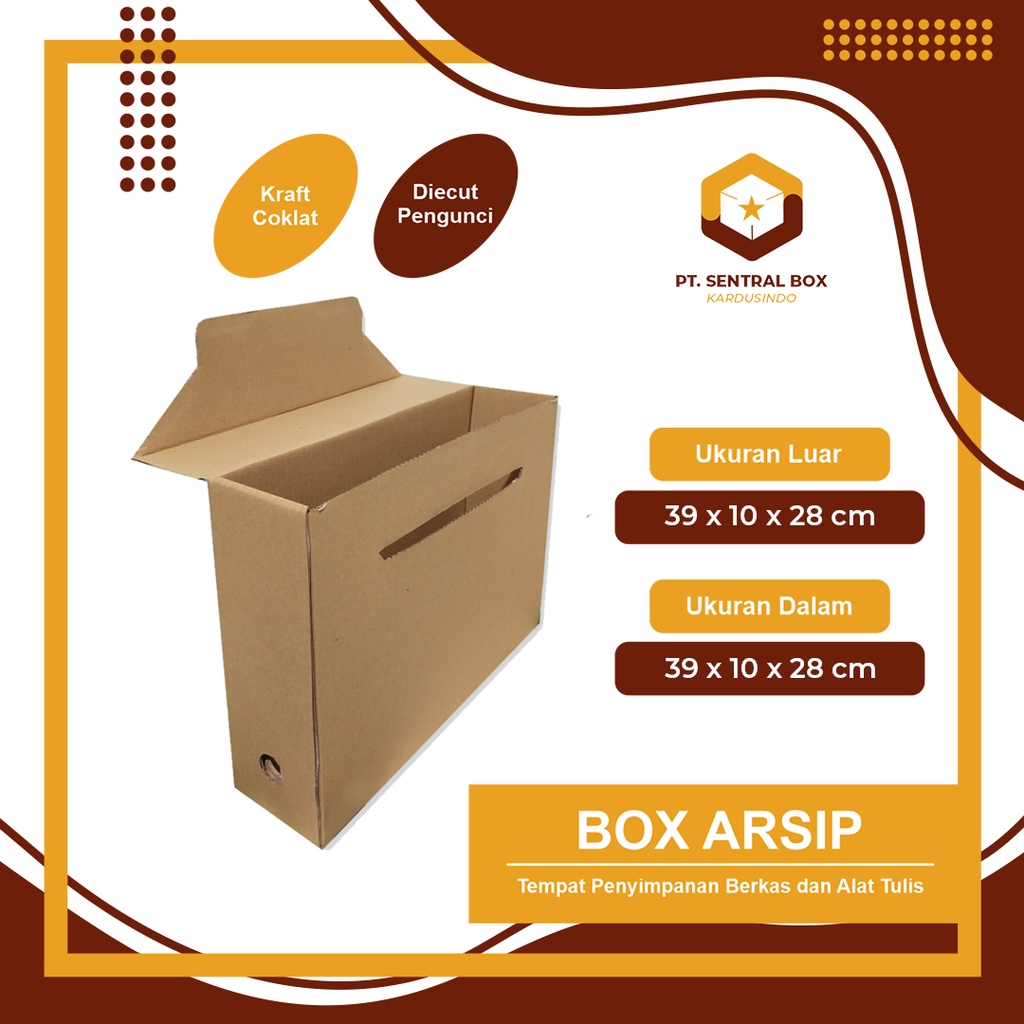 

BOX ARSIP/ BOX FILE Ukuran 38 x 10 x 28 cm Kardus untuk berkas- bisa custom tulisan