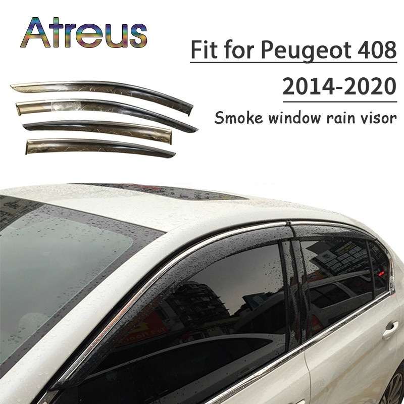 1 Set Aksesoris Sun Visor Jendela Mobil Bahan ABS Untuk Peugeot 408 2010-2020