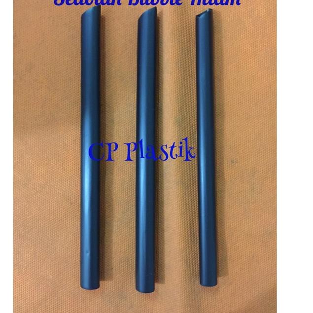 ➴ Sedotan Bubble Besar Hitam | Sedotan Bubble Hitam 12 mm 22 cm ◊