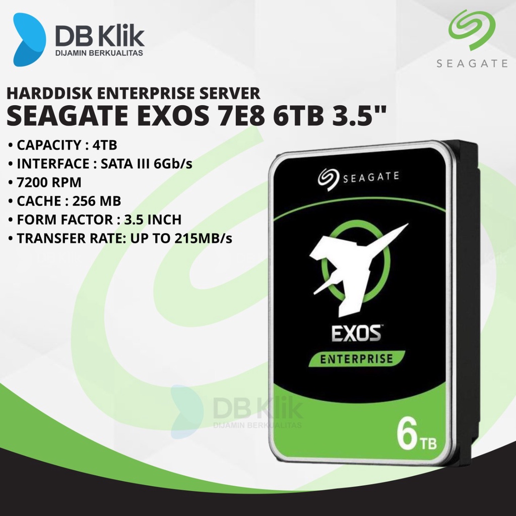 Harddisk Enterprise Server SEAGATE EXOS 7E8 6TB 3.5&quot; ST6000NM021A