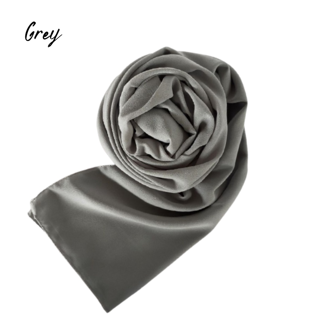 Termurah Pashmina Diamond Sabyan Hijab / Pashmina Diamond 150x75Cm Finishing Neci-GREY
