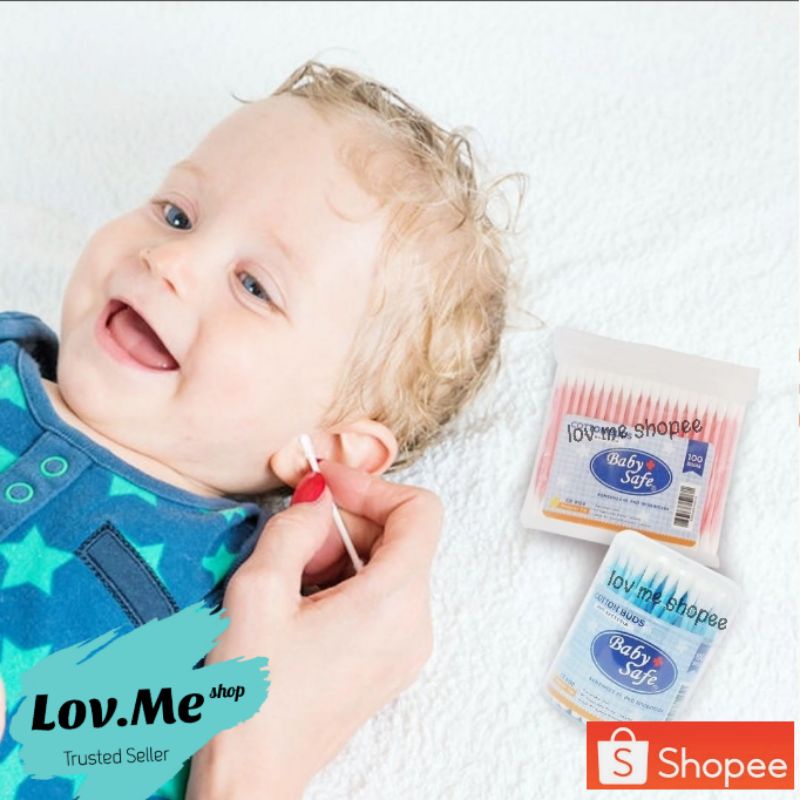 lov me❤ Cotton Bud Baby Safe -kapas Murni 100% - Babysafe korek kuping cb9128 cb9130 cb9132 cb9134 cb9131 cb9135 cb9136