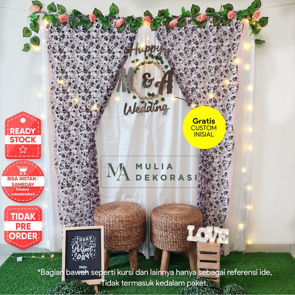 Dekorasi Lamaran Backdrop Nikahan PhotoBooth DIY Akad Nikah Aqiqah Khitan Paket Mulia Z