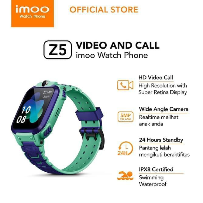 Promo Mainan Jam Anak Imoo Watch Phone Z5 - Hd Video Call / Jam Anak Pintar
