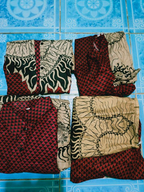 Couple Batik Keluarga || Setelan Couple Batik Ayah Ibu Anak Cewek Cowok || Couple Batik Family Gamis