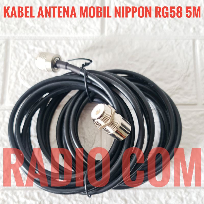 KABEL NIPON RG58 5 METER CABLE RG58 KABEL ANTENNA MOBIL / KABEL NIPPON ANTENA RADIO RIG MOBIL KABEL RG58 NIPON MURAH