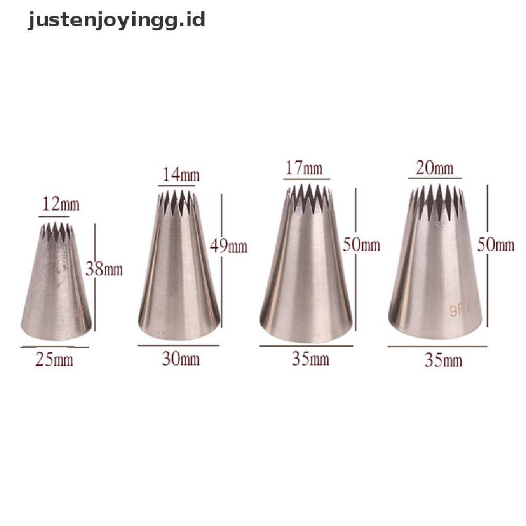 4 Pcs Nozzle Icing Piping Ukuran Besar Untuk Dekorasi Kue