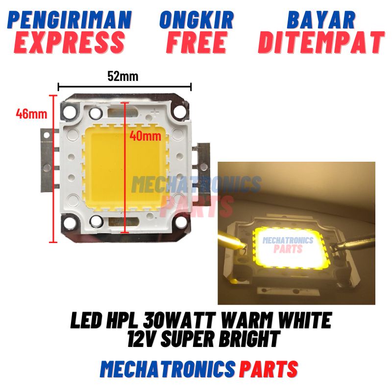 LED HPL 30WATT WARM WHITE 12V SUPER BRIGHT