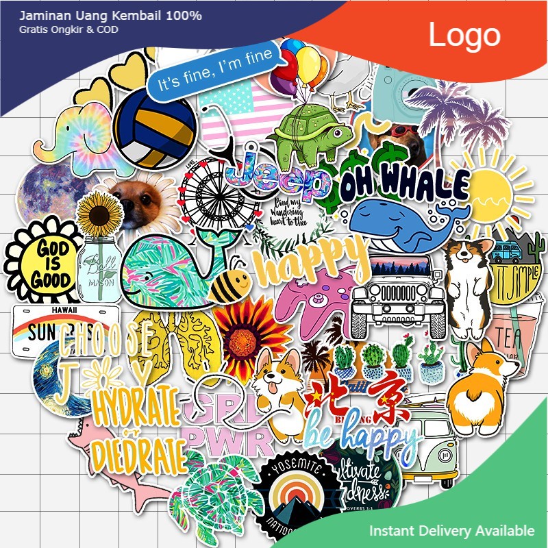 

(PROMO) STIKER TUMBLR FASHION CUTE STICKER UNTUK LAPTOP HP KULKAS KOPER RUMAH sepeda