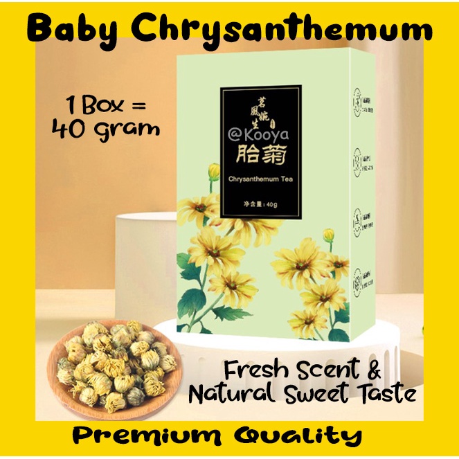 Baby Chrysanthemum Tea 40 GRAM Teh Bunga Krisan Kuncup TaiJu Hua Premium Import 1 BOX 40 gr