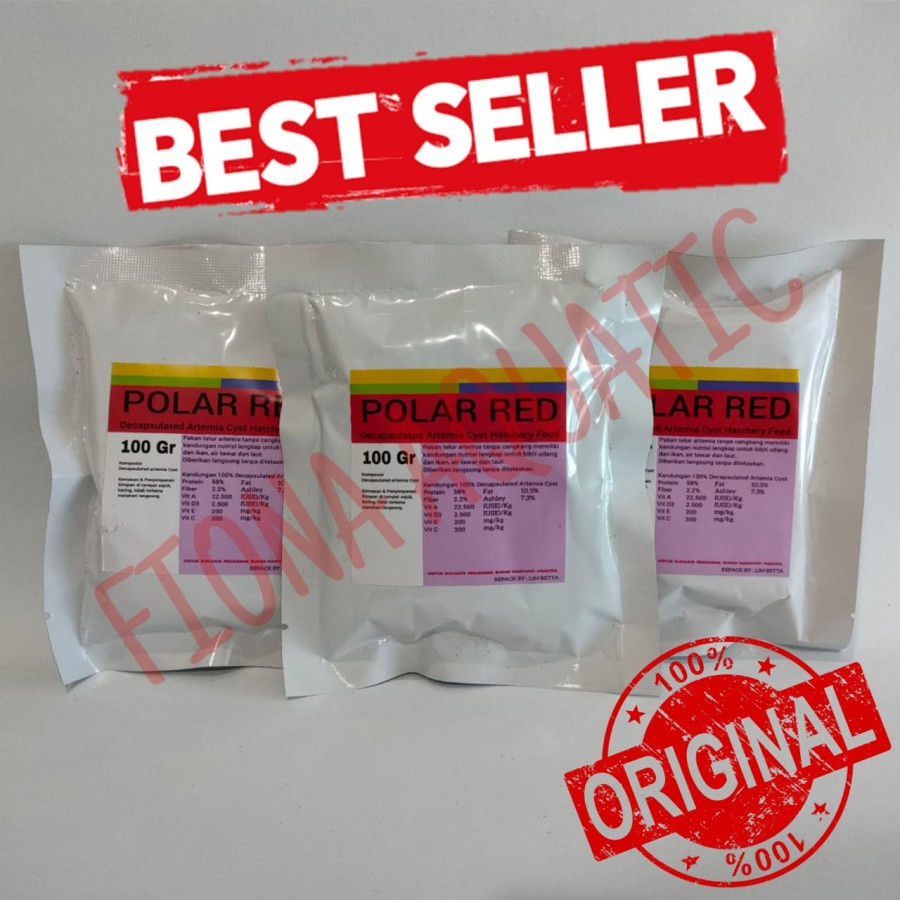 POLAR RED 100 GRAM / ARTEMIA POLAR RED / ARTEMIA INSTAN / ARTEMIA
