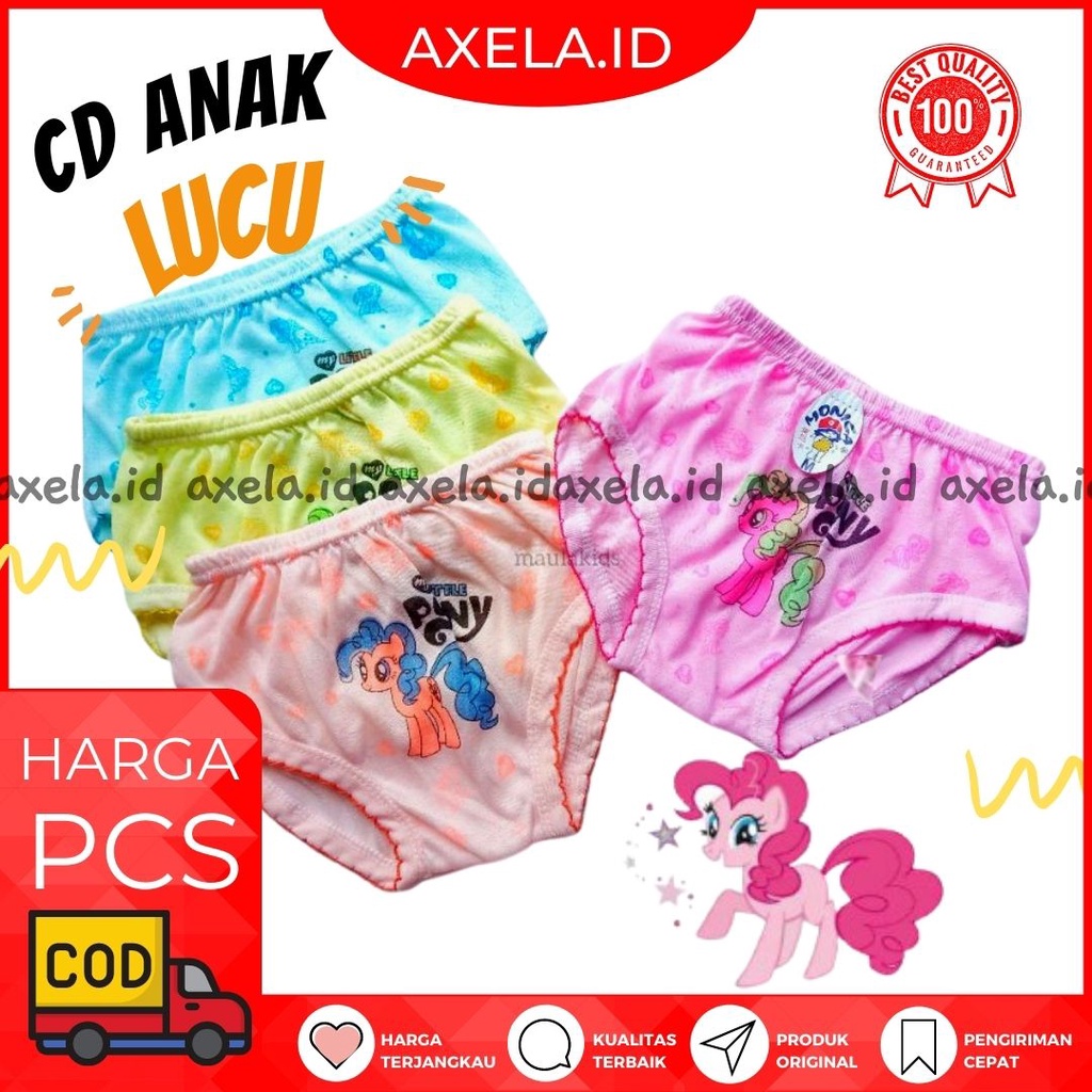 12 PCS CELANA DALAM ANAK KARTUN LITTLE PONY- AXELA