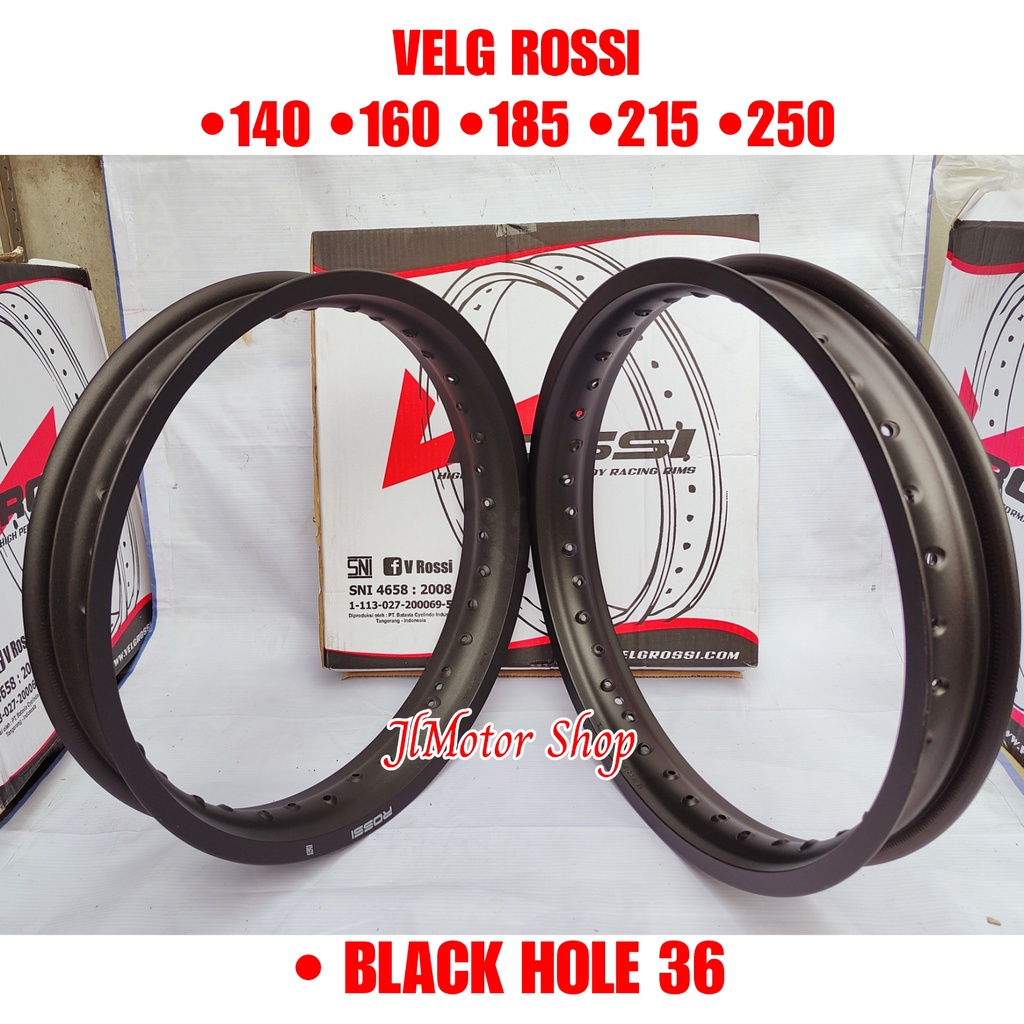 VELG ROSSI RING 18 140 160 - 160 185 - 185 215 - 160 215 / 250 300 / 300 350 Ring 18 SEPASANG 2 PCS - VELG VROSSI RING 18 140 160 / 160 185 / 185 215 / 160 215 / 250 300 / 300 350 HITAM BLACK GOLD EMAS SILVER BIRU