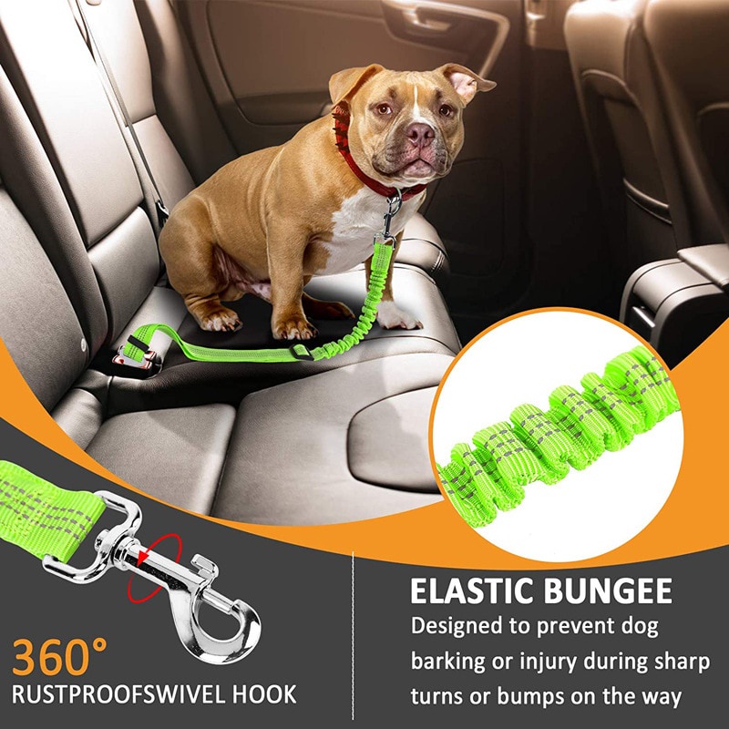 Dog Seat Belt Car Safety Pet Cat Harness 74cm Tali Sabuk Pengaman Kucing Anjing Peliharaan