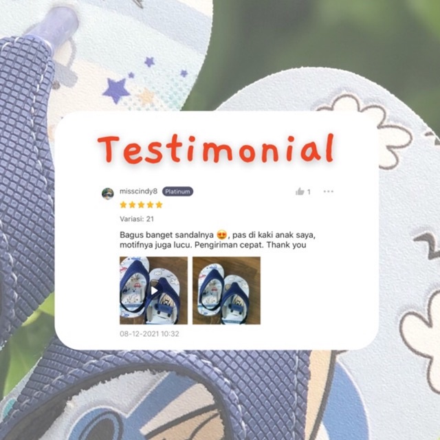 Sandal Jepit Anak Laki Laki Comickids Sendal Japit Bayi 1 Tahun Baby Balita Dinosaurus BLUE DINO
