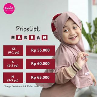 Babyjab Hijab Anak / Maryam / Fashion Muslim