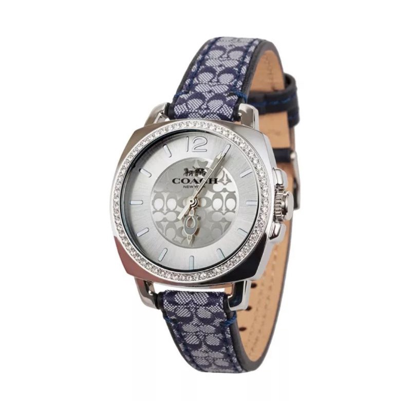 Coach Boyfriend signature Navy/Silver Watch 14503149