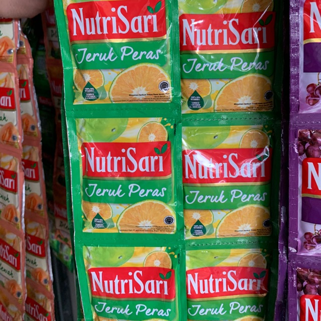 Nutrisari jeruk peras renceng isi 10 sachet