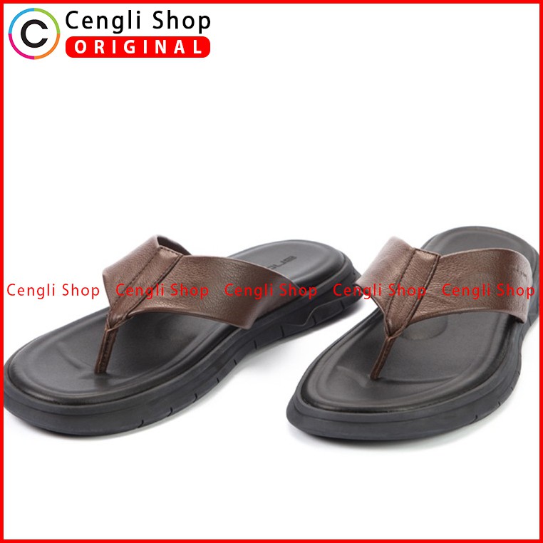 ANDREW SANDAL JEPIT PRIA TERBARU ORIGINAL CASUAL KULIT COKLAT ANM11