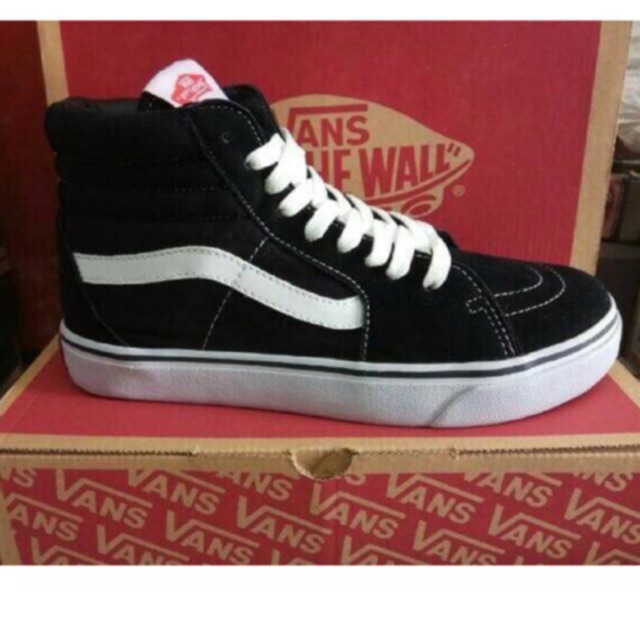 Sepatu  SK8 High Black White PREMIUM