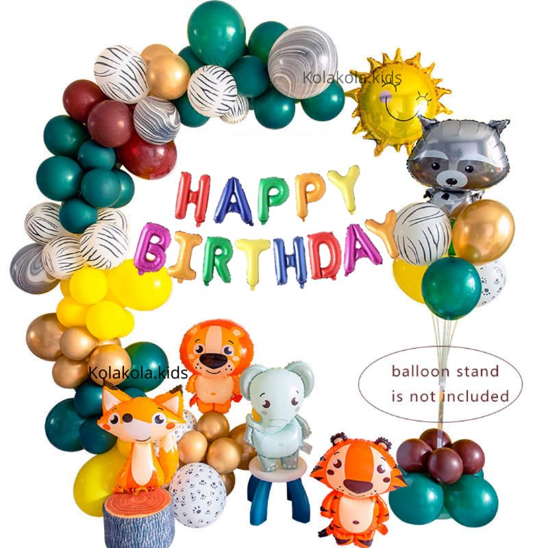 set dekorasi ulang tahun anak tema binatang
