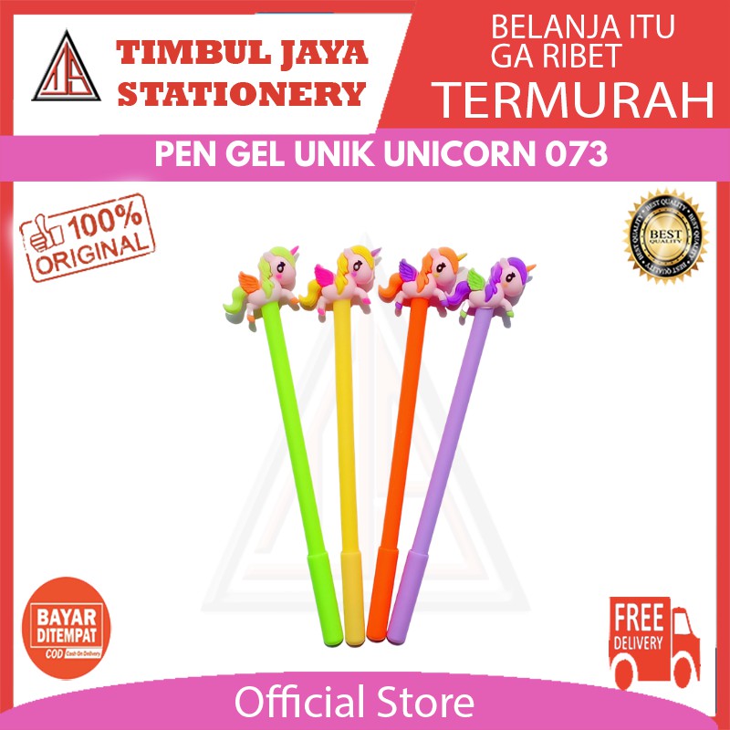 

Pulpen gel / pen gel / pena gel cute baby unicorn kuda pony terbang 073 isi 12pcs