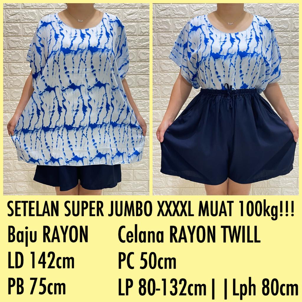 PAKET COMBO!!!SETELAN BAJU BALI SUPER JUMBO XXXXL MUAT 100KG!!! KODE TIE DYE