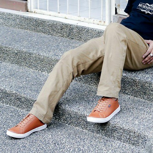 Morningbell -  sepatu pria sneakers vegan / morningbell sneaker / vegan tan