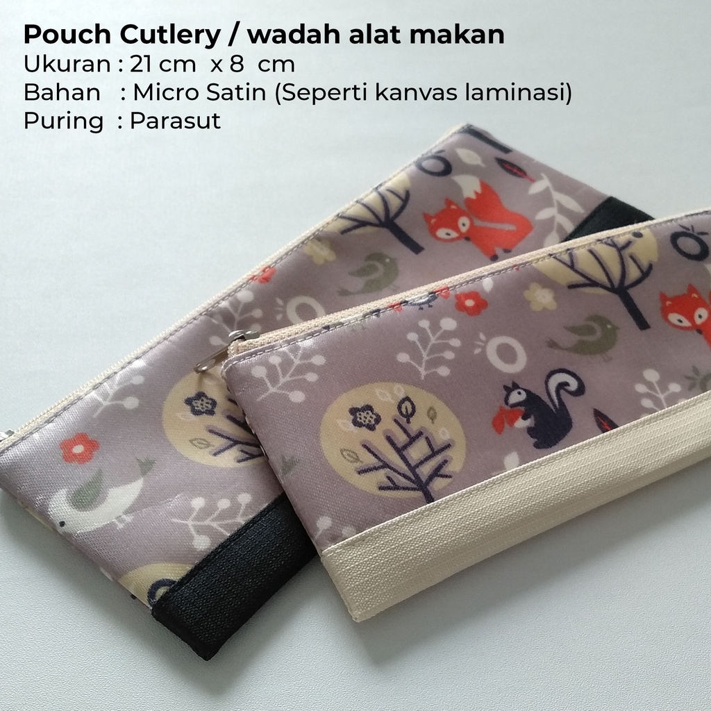 

Pouch serbaguna tempat pensil pencil case cutlery pouch tempat alat makan