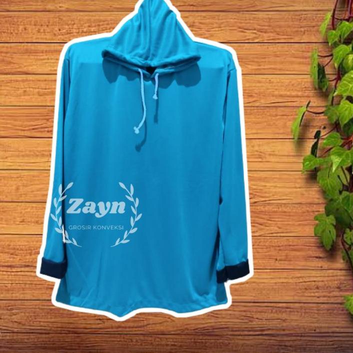 「BIG SALE」 Baju Kaos Tani Tebal Basahan Kerja Proyek Petani Polos Atasan Kupluk Topi  Lengan Panjang