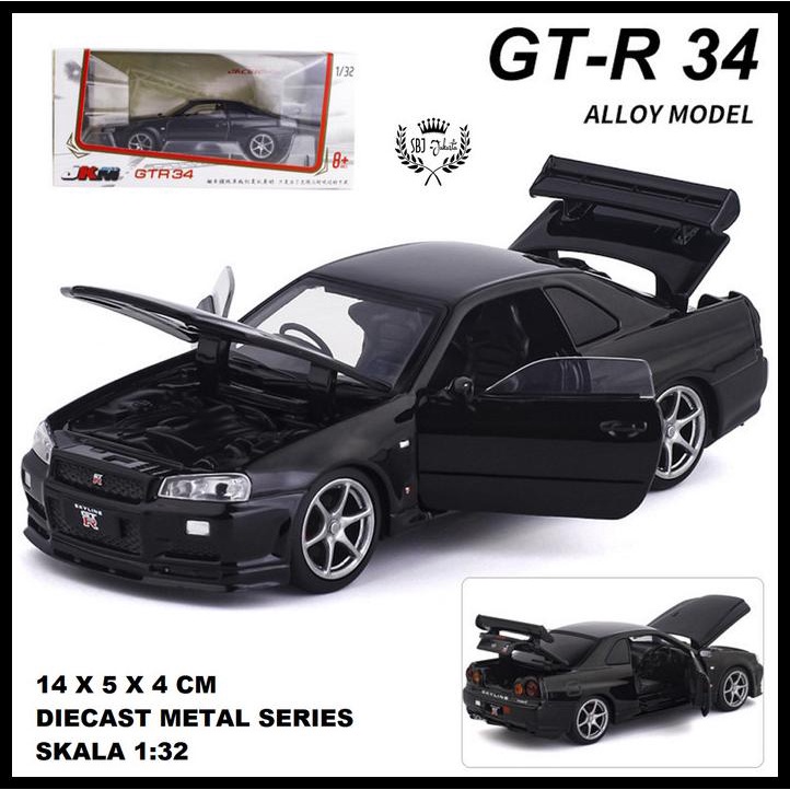 Force Welch | Diecast Miniatur Mobil Nissan Gtr Skyline R34 Classic Skala 1:32