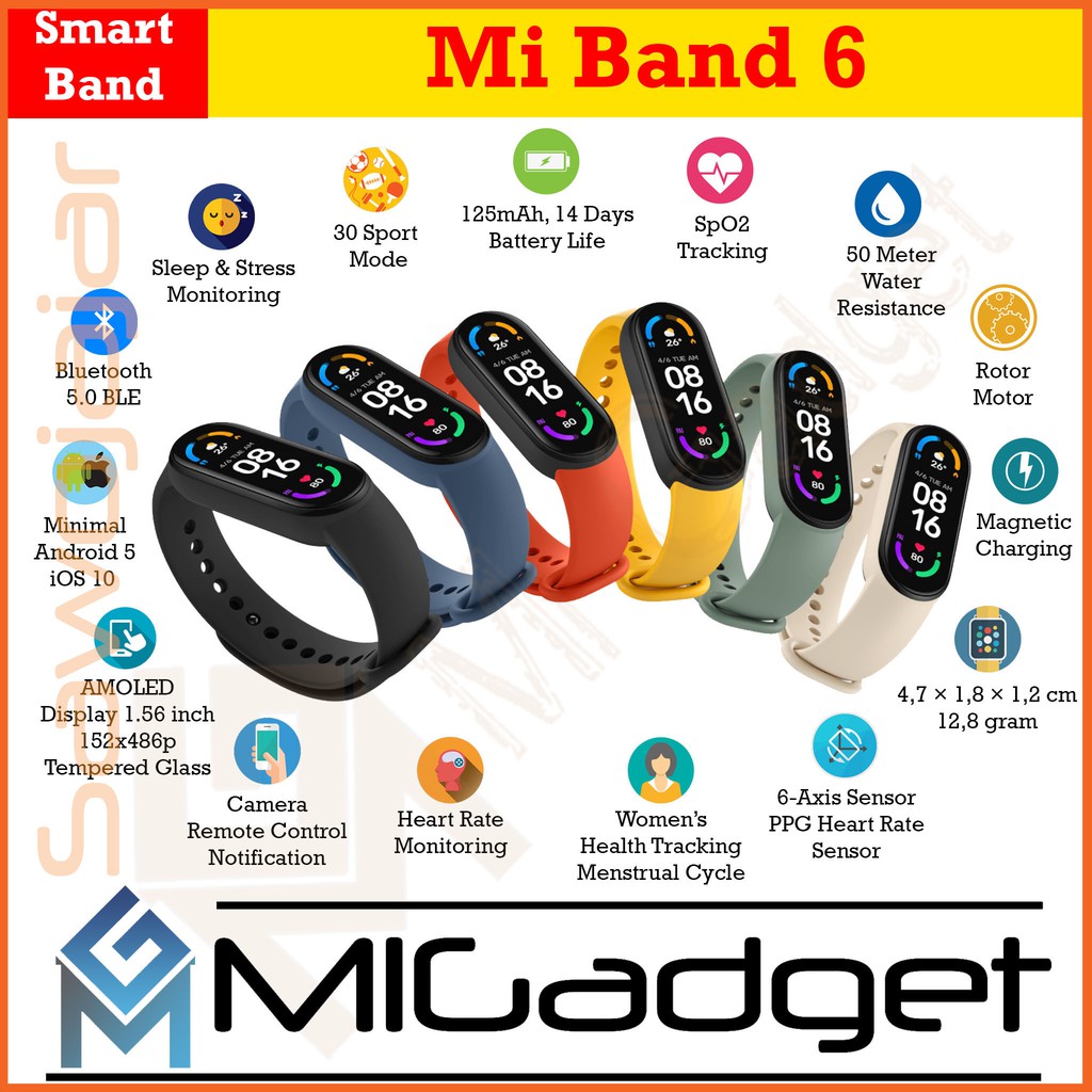 Xiaomi Band 6 SmartBand 6 Smart Band 6 Smartwatch