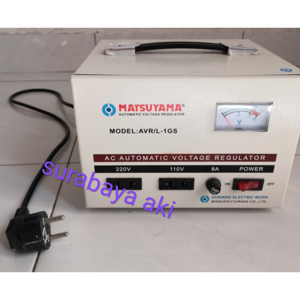 Stabilizer Listrik Stavolt Voltage Regulator MATSUYAMA 1500 Va MATSUYAMA 1500 SINGLE PHASE