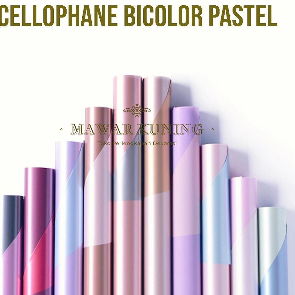 

Hemat Menarik [ 1 Warna - 20 Lembar ] Cellophane Bicolor Pastel Flower Wrap / Kertas Cellophane Bunga - WWF