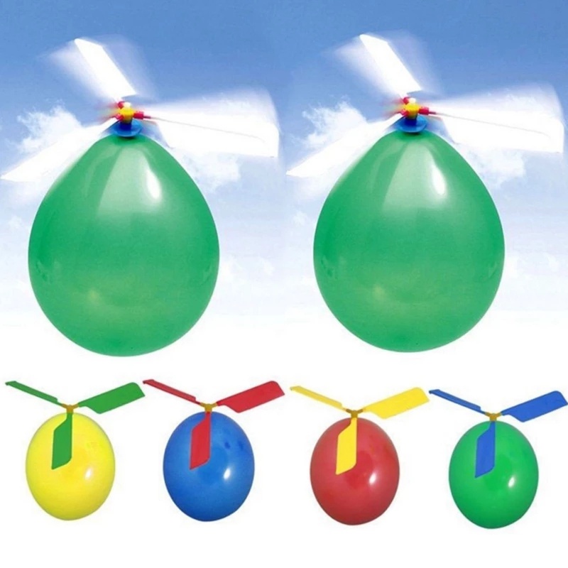 Set Mainan Helikopter Balon Warna-Warni Untuk Pesta Ulang Tahun / Indoor / Outdoor